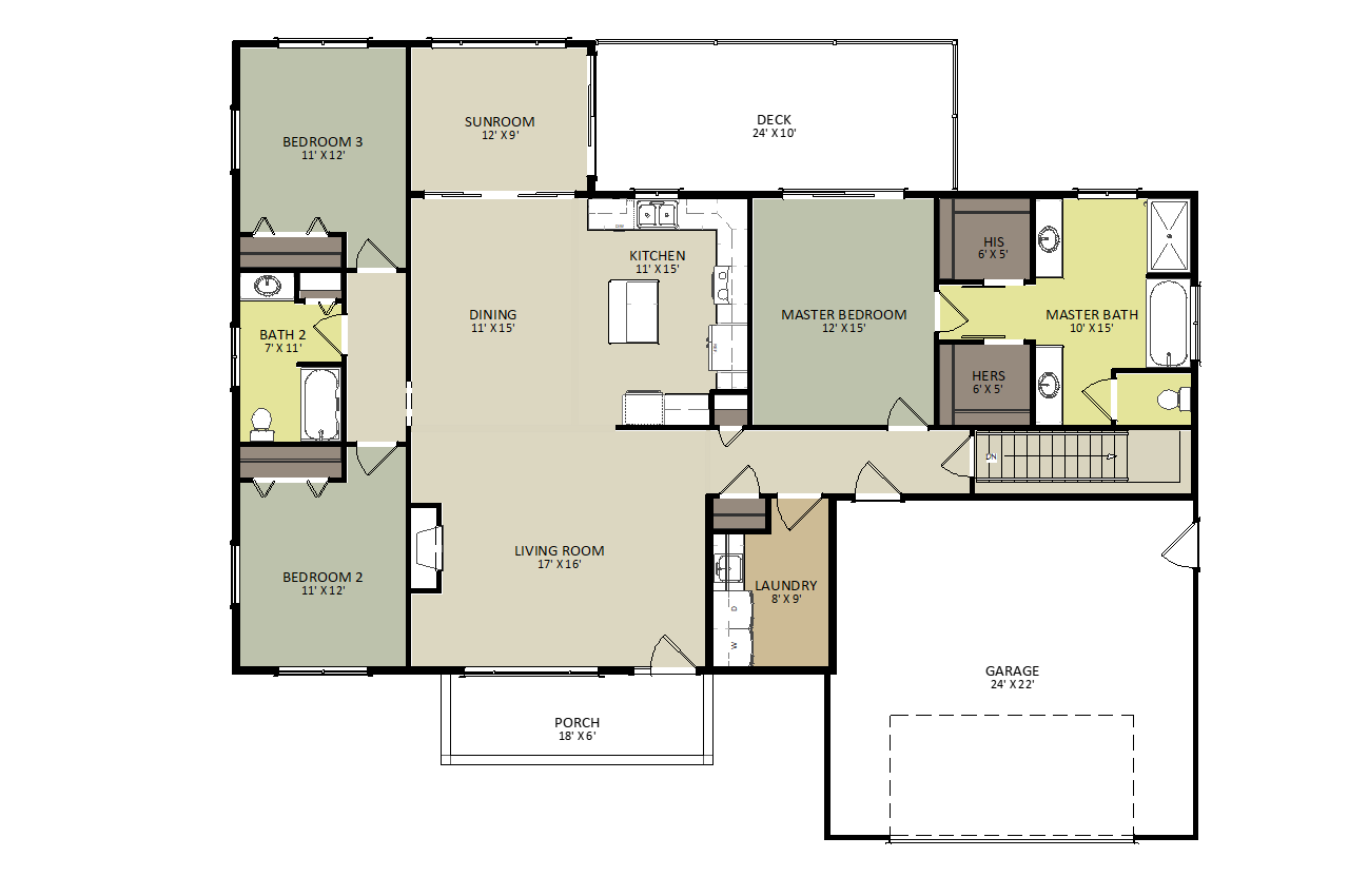 Cortland First Floor Floor Plan